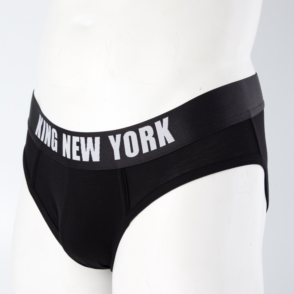 KING NEW YORK , Brief , bamboo fabric underwear.(BLACK)
